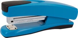 Q-CONNECT nietmachine half strip, 20 blad, kunststof, blauw Q-CONNECT nietmachine half strip, 20 blad, kunststof, blauw