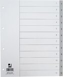 Q-CONNECT numerieke tabbladen, A4, PP, 1-12, met indexblad, grijs Q-CONNECT numerieke tabbladen, A4, PP, 1-12, met indexblad, grijs