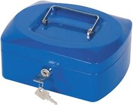 Q-CONNECT geldkoffer, 205 x 160 x 85 mm, blauw Q-CONNECT geldkoffer, 205 x 160 x 85 mm, blauw