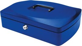 Q-CONNECT geldkoffer, 325 x 235 x 85 mm, blauw Q-CONNECT geldkoffer, 325 x 235 x 85 mm, blauw