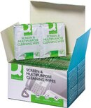 Q-CONNECT reinigingsdoekjes, multifunctioneel gebruik, doos van 100 zakjes Q-CONNECT reinigingsdoekjes, multifunctioneel gebruik, doos van 100 zakjes