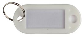 Q-CONNECT sleutelhanger, pak van 10 stuks, wit Q-CONNECT sleutelhanger, pak van 10 stuks, wit