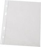 Q-CONNECT geperforeerde showtas A5 4-gaatsperforatie glashelder 100 micron pak van 100 stuks Q-CONNECT geperforeerde showtas A5 4-gaatsperforatie glashelder 100 micron pak van 100 stuks