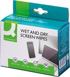 Q-CONNECT Wet & Dry beeldschermreinigingsdoekjes, doos van 20 paar (1 Wet en 1 Dry) Q-CONNECT Wet & Dry beeldschermreinigingsdoekjes, doos van 20 paar (1 Wet en 1 Dry)