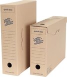 Loeff's archiefdoos Quickboy A4, golfkarton, bruin, pak van 8 stuks Loeff's archiefdoos Quickboy A4, golfkarton, bruin, pak van 8 stuks