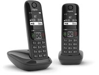 Gigaset AS690 Duo DECT draadloze telefoon, met extra handset, zwart Gigaset AS690 Duo DECT draadloze telefoon, met extra handset, zwart