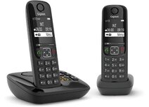 Gigaset AS690A Duo DECT draadloze telefoon met antwoordapparaat, met extra handset, zwart Gigaset AS690A Duo DECT draadloze telefoon met antwoordapparaat, met extra handset, zwart