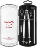Maped passer N°421, 4-delige passerdoos: 1 boogpasser, verlengstang 140 mm, vulling en adaptor Maped passer N°421, 4-delige passerdoos: 1 boogpasser, verlengstang 140 mm, vulling en adaptor