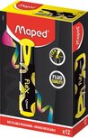 Maped Fluo'Peps Flex markeerstift, geel, doos van 12 stuks Maped Fluo'Peps Flex markeerstift, geel, doos van 12 stuks