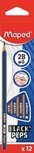 Maped potlood Black'Peps Navy 2B, zonder gum, blister van 12 stuks Maped potlood Black'Peps Navy 2B, zonder gum, blister van 12 stuks