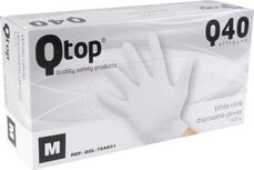 Handschoenen uit nitril, medium, wit, doos van 100 stuks Handschoenen uit nitril, medium, wit, doos van 100 stuks
