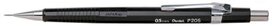 Pentel vulpotlood voor potloodstiften: 0,5 mm, zwarte houder Pentel vulpotlood voor potloodstiften: 0,5 mm, zwarte houder