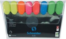 Schneider markeerstift Job 150, etui van 6 stuks in geassorteerde pastelkleuren Schneider markeerstift Job 150, etui van 6 stuks in geassorteerde pastelkleuren