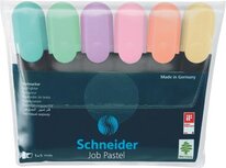 Schneider markeerstift Job 150, etui van 4 stuks in geassorteerde pastelkleuren Schneider markeerstift Job 150, etui van 4 stuks in geassorteerde pastelkleuren