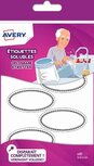 Avery Family ovale oplosbare etiketten, ft 5,5 x 3 cm, ophangbare etui met 18 etiketten Avery Family ovale oplosbare etiketten, ft 5,5 x 3 cm, ophangbare etui met 18 etiketten