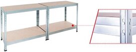 AR Shelving rek Rivet Stabil, ft 180 x 90 x 40 cm, 5 legborden uit HDF, gegalvaniseerd AR Shelving rek Rivet Stabil, ft 180 x 90 x 40 cm, 5 legborden uit HDF, gegalvaniseerd
