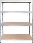 AR Shelving rek Rivet Stabil, ft 180 x 120 x 45 cm, 4 legborden uit HDF, gegalvaniseerd AR Shelving rek Rivet Stabil, ft 180 x 120 x 45 cm, 4 legborden uit HDF, gegalvaniseerd