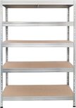 AR Shelving rek Rivet Stabil, ft 180 x 120 x 50 cm, 5 legborden uit HDF, gegalvaniseerd AR Shelving rek Rivet Stabil, ft 180 x 120 x 50 cm, 5 legborden uit HDF, gegalvaniseerd