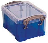 Really Useful Box visitekaarthouder 0,3 liter, transparant blauw Really Useful Box visitekaarthouder 0,3 liter, transparant blauw