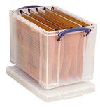 Really Useful Box opbergdoos 19 liter hangmappenkoffer, transparant Really Useful Box opbergdoos 19 liter hangmappenkoffer, transparant