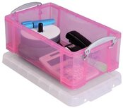 Really Useful Box opbergdoos 9 liter, transparant roze Really Useful Box opbergdoos 9 liter, transparant roze