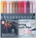 Sakura Koi brushpen Coloring Brush Pen, etui van 24 stuks in geassorteerde kleuren Sakura Koi brushpen Coloring Brush Pen, etui van 24 stuks in geassorteerde kleuren