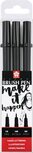 Sakura brushpen Pigma Brush, etui van 3 stuks, zwart Sakura brushpen Pigma Brush, etui van 3 stuks, zwart