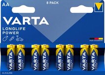 Varta batterij Longlife Power AA, blister van 8 stuks Varta batterij Longlife Power AA, blister van 8 stuks