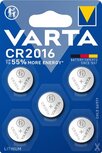 Varta knoopcel Lithium CR2016, blister van 5 stuks Varta knoopcel Lithium CR2016, blister van 5 stuks
