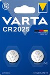 Varta knoopcel Lithium CR2025, blister van 2 stuks Varta knoopcel Lithium CR2025, blister van 2 stuks