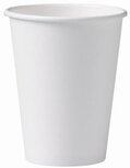 Beker uit karton, 250 ml, diameter 90 mm, wit, doos van 1000 stuks Beker uit karton, 250 ml, diameter 90 mm, wit, doos van 1000 stuks