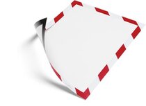 Durable Duraframe Magnetic Security ft A4, rood/wit, 5 stuks Durable Duraframe Magnetic Security ft A4, rood/wit, 5 stuks