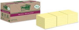 Post-it Super Sticky Notes Recycled, 70 vel, ft 76 x 76 mm, geel, 14 + 4 GRATIS Post-it Super Sticky Notes Recycled, 70 vel, ft 76 x 76 mm, geel, 14 + 4 GRATIS