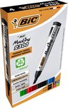 Bic permanent marker Marking 2300 ECOlutions, doos van 4 stuks, assorti Bic permanent marker Marking 2300 ECOlutions, doos van 4 stuks, assorti