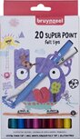 Bruynzeel Kids viltstiften Super Point, set van 20 stuks in geassorteerde kleuren Bruynzeel Kids viltstiften Super Point, set van 20 stuks in geassorteerde kleuren