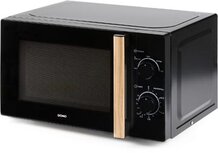 Domo microgolfoven, 25,5 cm, 20 l, zwart met houtlook afwerking Domo microgolfoven, 25,5 cm, 20 l, zwart met houtlook afwerking