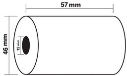 Exacompta thermische rekenrol ft 57 mm, D +-46 mm, asgat 12 mm, lengte 24 m, pak van 10 rollen Exacompta thermische rekenrol ft 57 mm, D +-46 mm, asgat 12 mm, lengte 24 m, pak van 10 rollen