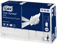 Tork Xpress Advanced handdoek 2-laags, systeem H2, wit, pak van 21 stuks Tork Xpress Advanced handdoek 2-laags, systeem H2, wit, pak van 21 stuks