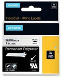 Dymo RHINO vinyltape 24 mm, zwart op wit Dymo RHINO vinyltape 24 mm, zwart op wit