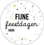 KP etiket "Fijne Feestdagen voor", diameter 40 mm, rol van 250 stuks KP etiket "Fijne Feestdagen voor", diameter 40 mm, rol van 250 stuks