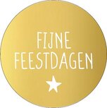 KP etiket "Fijne Feestdagen", diameter 40 mm, rol van 250 stuks KP etiket "Fijne Feestdagen", diameter 40 mm, rol van 250 stuks