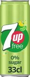 7up free frisdrank, sleek blik van 33 cl, pak van 24 stuks 7up free frisdrank, sleek blik van 33 cl, pak van 24 stuks