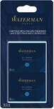 Waterman inktpatronen Standard Long, blauw (Serenity), blister van 32 stuks Waterman inktpatronen Standard Long, blauw (Serenity), blister van 32 stuks