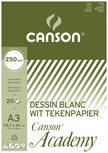 Canson tekenpapier Academy, 250 g, ft 29,7 x 42 cm, A3, blok van 20 vel Canson tekenpapier Academy, 250 g, ft 29,7 x 42 cm, A3, blok van 20 vel