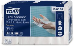 Tork Xpress® gecomprimeerde zachte handdoek, multifold Z, Premium, 2-laags, systeem H2, 12 x 225 vel Tork Xpress® gecomprimeerde zachte handdoek, multifold Z, Premium, 2-laags, systeem H2, 12 x 225 vel
