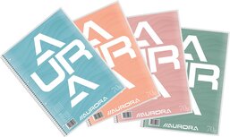 Aurora collegeblok A4, 70 g/m², geruit 5 mm, 80 vel Aurora collegeblok A4, 70 g/m², geruit 5 mm, 80 vel