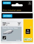 Dymo RHINO krimpkous 9 mm, zwart op wit Dymo RHINO krimpkous 9 mm, zwart op wit