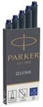 Parker Quink inktpatronen permanent blauw, doos met 5 stuks Parker Quink inktpatronen permanent blauw, doos met 5 stuks
