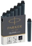 Parker Quink Mini inktpatronen zwart, doos met 6 stuks Parker Quink Mini inktpatronen zwart, doos met 6 stuks