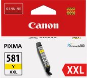 Canon inktcartridge CLI-581Y XXL, 322 foto's, OEM 1997C001, geel Canon inktcartridge CLI-581Y XXL, 322 foto's, OEM 1997C001, geel